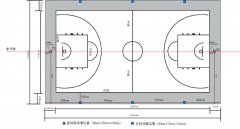 篮球场建设设备安装尺寸图